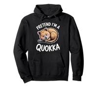 Pretend Quokka Sleeping Funny Quokka Pullover Hoodie