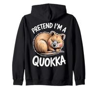 Pretend Quokka Sleeping Funny Quokka Zip Hoodie
