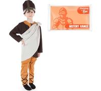PRETEND TO BEE Anglo Saxon Warrior Man/Boy Dress Up Costume for Kids, Multi-Coloured, 7-9 Years