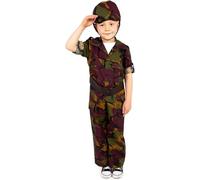 PRETEND TO BEE Army Soldier Dress Up Costume for Kids, Multi Coloured, 3-5 Years