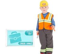 PRETEND TO BEE Construction Worker/Builder Dress Up Costume for Kids, Multi Coloured, 3-5 Years