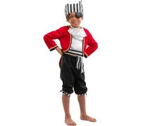 PRETEND TO BEE Deluxe Pirate Boy Dress Up Costume for Kids, Multicoloured, 2-3 Years