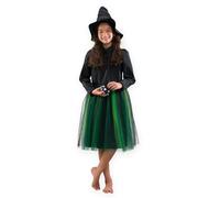 PRETEND TO BEE Deluxe Wicked Witch & Hat Dress Up Costume for Kids, 5-7 Years, Black and Green