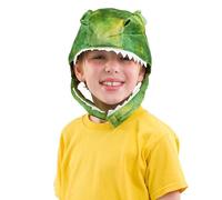 PRETEND TO BEE Dinosaur Dress Up Costume for Kids, Dino Hood/Hat, Unisex, Green & Grey, One Size, 3+ years