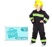 PRETEND TO BEE Emergency Services Fire and Rescue Officer Dress Up Costume for Kids, Multicoloured, 3-5 Years