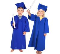 PRETEND TO BEE Graduation Gown & Cap Multipack for Kids, Royal Blue, Ages 3-5 (Pack of 30)