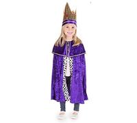 PRETEND TO BEE King Dress Up Costume for Kids, Cloak and Crown, 7-11 Years