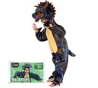PRETEND TO BEE Triceratops Dinosaur Fancy Dress Costume for Kids, Official Natural History Museum, Onesie, 3-5 Years