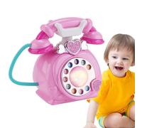 Pretend To Play Phone - Retro Phone Toy | Wired Fixed Calling Device | Musical Gift, Learning Toy, Bure Handset