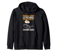 Pretending To Be Good Cooking Eggs Cook Chef Egg Breakfast Zip Hoodie
