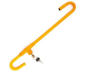 PRETEX Universal Steering Wheel Lock - Adjustable Hardened Steel Car Protection - Anti Theft Locking Bar Device for Security