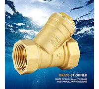Pretfy 1 Inch Bspp Brass Strainer Versatile Unit Saving Thread Shaped 5cm Sturdy Standard Precision Yellow Standardized