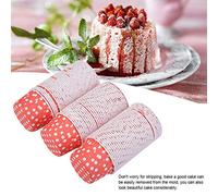 Pretfy 100PCS Mini Cupcake Liners Paper Round Cake Baking Cups - Easy to Remove, Food Grade, Brown Polka Dots (Red Wave Point)