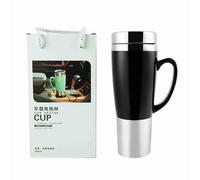 Pretfy 12V Electric Car Heating Mug & Travel Kettle, Insulated Cup for Hot Coffee, Milk, Tea (Black)