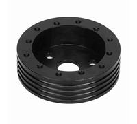 Pretfy 1in Aluminum Steering Multi-functional Assembly Pad 88mm Outside Fits Spacer Standard Hole Diameter Wheels Hub Mounts Adapter Forever To (Black)