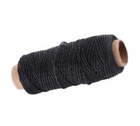 Pretfy 1Pc 1mm Waxed Sewing Thread, Strong Flat 50m for Leather Shoe Repair & Hand Stitching Crafts (Black)