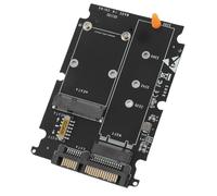 Pretfy 2 in 1 Mini M.2 & MSATA to Adapter Card, Compact and Versatile, Converts SSDs for Desktop and Laptop Use, Supports Various Sizes