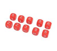 Pretfy 20pcs Sided Number High-performance Unit Teaching Educators Learning Corner Plastic Sturdy 16mm Education Round Fun Set Math - Optimized for Maximum Effici (Red)