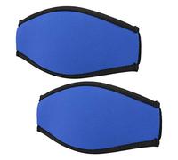 Pretfy 2pcs Diving Slap Robust Solution Swimming Hair Strap During Sweat for Dive Snorkeling Long Care Cover Lightweight Protector Wrapper Mirror Neoprene Anti (Blue)