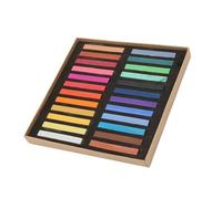 Pretfy 36 Pcs Powder Brush Chalk Pastels Set with Blending Tools - Soft Color for Sketching, Hair Dyeing & Doll Coloring (24 Colors)