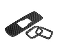 Pretfy 3Pcs Carbon Fiber Window Lift Panel Trim & Switch Button Cover for S60/V60 (Drive left LHD)