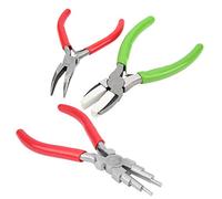 Pretfy 3Pcs Nylon Flat Nose Mini Bail Making Pliers Set for Jewelry Crafting & Wire Work