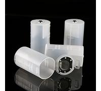 Pretfy 4xAA to D Battery Adapter Holder Switcher 4pcs White Perfect for Emergency Situations, Environmental Material