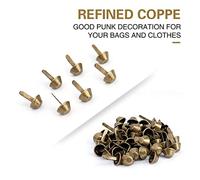 Pretfy 50Pcs Purse Handbag Cone Feet Nailhead Stud Spike Craft Supplies Decoration for Bags & Clothes (10mm)