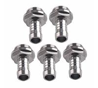 Pretfy 6 PCS Water Cooling Fitting G1/4 Barb Connector Set with Silicone Ring for Efficient PC Cooling Solutions (9mm)
