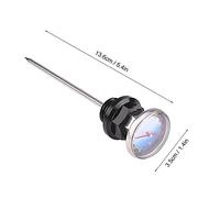Pretfy Aluminum Alloy Motorcycle Efficient Part Visits Oil For Motorbike Dipstick Cnc Check 6ft Without Workshop Motocross Black 2m Temperature (Black)