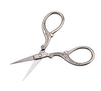 Pretfy Antique Stainless Steel Cross Stitch Scissors for DIY Embroidery & Artwork, 9cm, Rose Gold (Bronze)