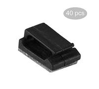 Pretfy Auto Cord Organizer, 40 Pcs Self-Adhesive Clips for Car GPS & Data Cable Management, Keeps Cords Neat (S)