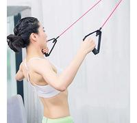 Pretfy Band Portable Fitness Durable Assembly Lightweight Women Exercise For Travel Travels Man At Training Home Tube Strength Use Both Material Sturdy Rubber (Red)