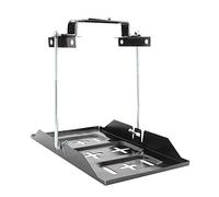 Pretfy Battery Tray Bracket, Universal Battery Holder Tray with Clamp Kit, Metal Car Accessory for High Reliability, Stable Performance, Black (23CM)