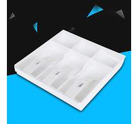 Pretfy Cash Drawer Register Compact Unit White Money Replacement Lightweight Convenient Sturdy Storage Insert Box Tray - Essential Replacement Part (White)