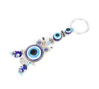 Pretfy Classic Glass Evil Eye Keychain - Blue Owl Design, Protection & Blessings Amulet for Home Decor & Key Ring