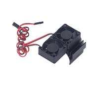Pretfy DC 5V RC Heat Sink Controlled Speed Fan Motor Radiator Fan Set for Traxxas Slash 4×4 VXL 1/10 RC Car (Black)