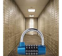 Pretfy Digit Code Lock Multi-Functional Unit Red High Padlock End Suitcase Shaped Zinc Combo Password Security for Combination Door Alloy Material (Blue)