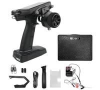 Pretfy High Brightness IPS Transmitter with Dual Antenna, 11 Channel Control, Extended Battery Life, Suitable for Cars and Boats (FS-G11P+FS-R11P Set)