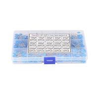 Pretfy High Voltage Ceramic Capacitors Assortment Kit, Stable Capacitance 450PCS for Electronic Professionals