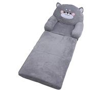 Pretfy Kids Sofa Cartoon Gray Dog Style Foldable Wide Handle Soft Breathable Toddler Chair for Reading, Relaxing, Sleeping (3 Tier)