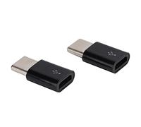 Pretfy Micro To USB-C Connector 2pcs, Robust and Anti- Interface, Effortless Data Sync and Charging for Type-C Devices, Black, Material