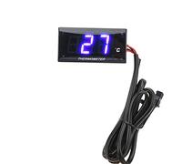 Pretfy Motorcycle Dc12v Lcd Precision Upgrade Motorbike Water Tee For With Meter Temp Screen Digital 16mm Slim Thermometer Temperature - Premium Quality & E (Blue Backlight)