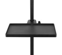 Pretfy Music Stand Tray Holder, Secure Sound Card Clamp on Shelf for Music Recording, for Guitarists, Black ABS Plastic, 1 Unit