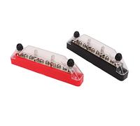 Pretfy Pair Power Distribution Heavy-duty Upgrade Organizing Bus Block Rv And Screws Yacht Wiring Plastic Ideal Marine 10 M4 M6 150a With Abs Studs Car Terminal (4PCS M6 Studs, 6PCS M4 Screw)