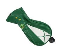 Pretfy Pu Leather Covers Precision Assembly Simple Neckline Soft Lovers Head Thick Green Club Sunscreen Headcover Wood Hybrid Waterproof Elastic Lining Luxury (UT wooden pole cover)