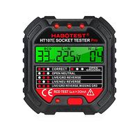 Pretfy Socket Tester,GFCI Outlet Tester with Voltage Display 90-250V, Socket Tester, Automatic Electric Circuit Polarity Voltage Detector Breaker Finder HT107E