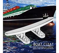 Pretfy Stainless Steel Marine Precision Unit Uk Boat Cleat Base Trimline 125mm Flat Silhouette Cleats Deck Top Dock Low - Professional Grade Solution