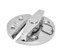 Pretfy Stainless Steel Marine Round Box Buckle Heavy Duty Hinge, 4mm Plate, 58mm Diameter, 4 Screws, for Ships