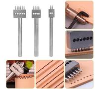 Pretfy Steel Punch Spacing Compact Part Products Techniques Engraving Even Wear Incisive High Holes Hardness Neat Carving with Leather Edge (Spacing 4mm (2+4+6))